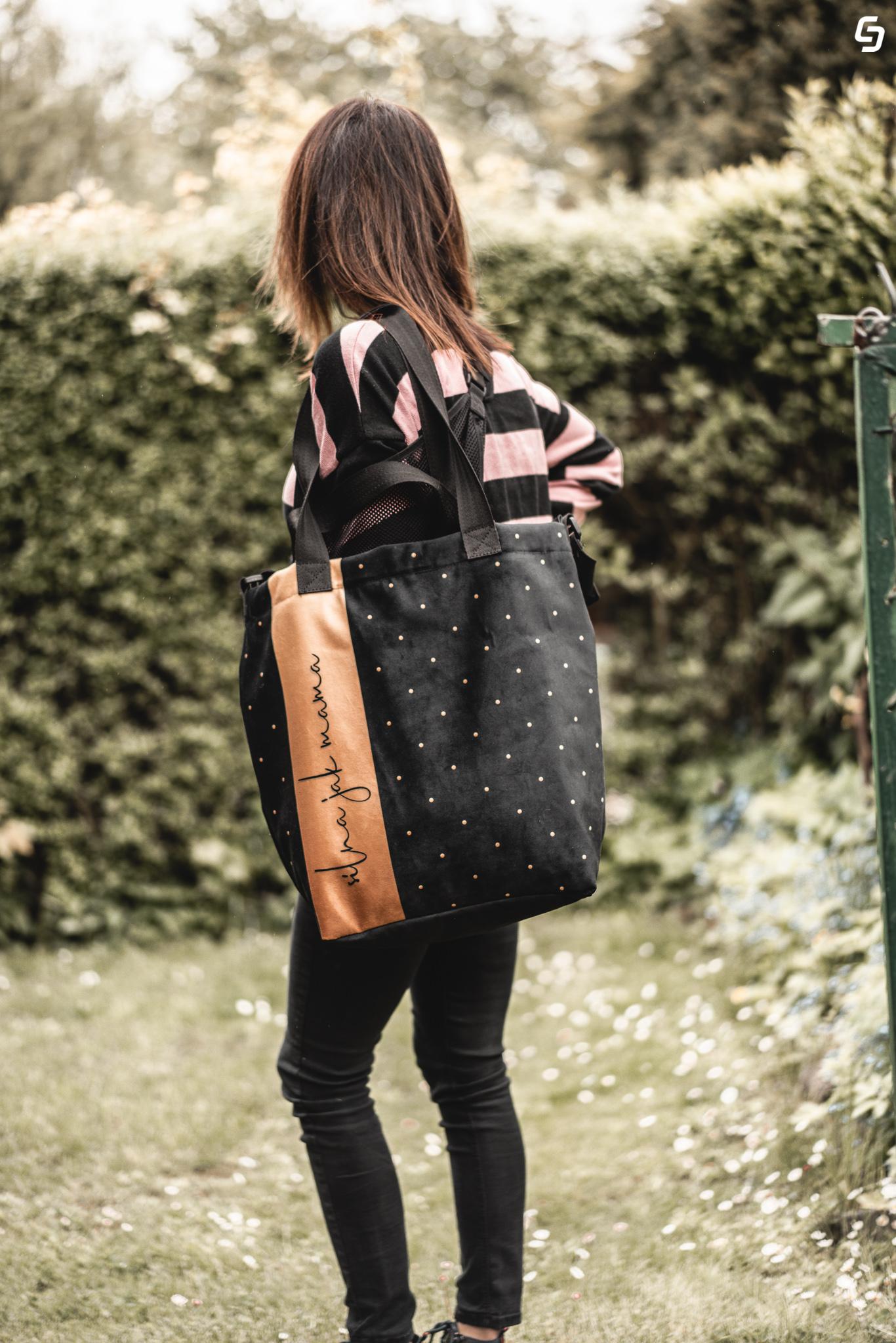 Ekskluzywna torba tekstylna worek z nadrukiem