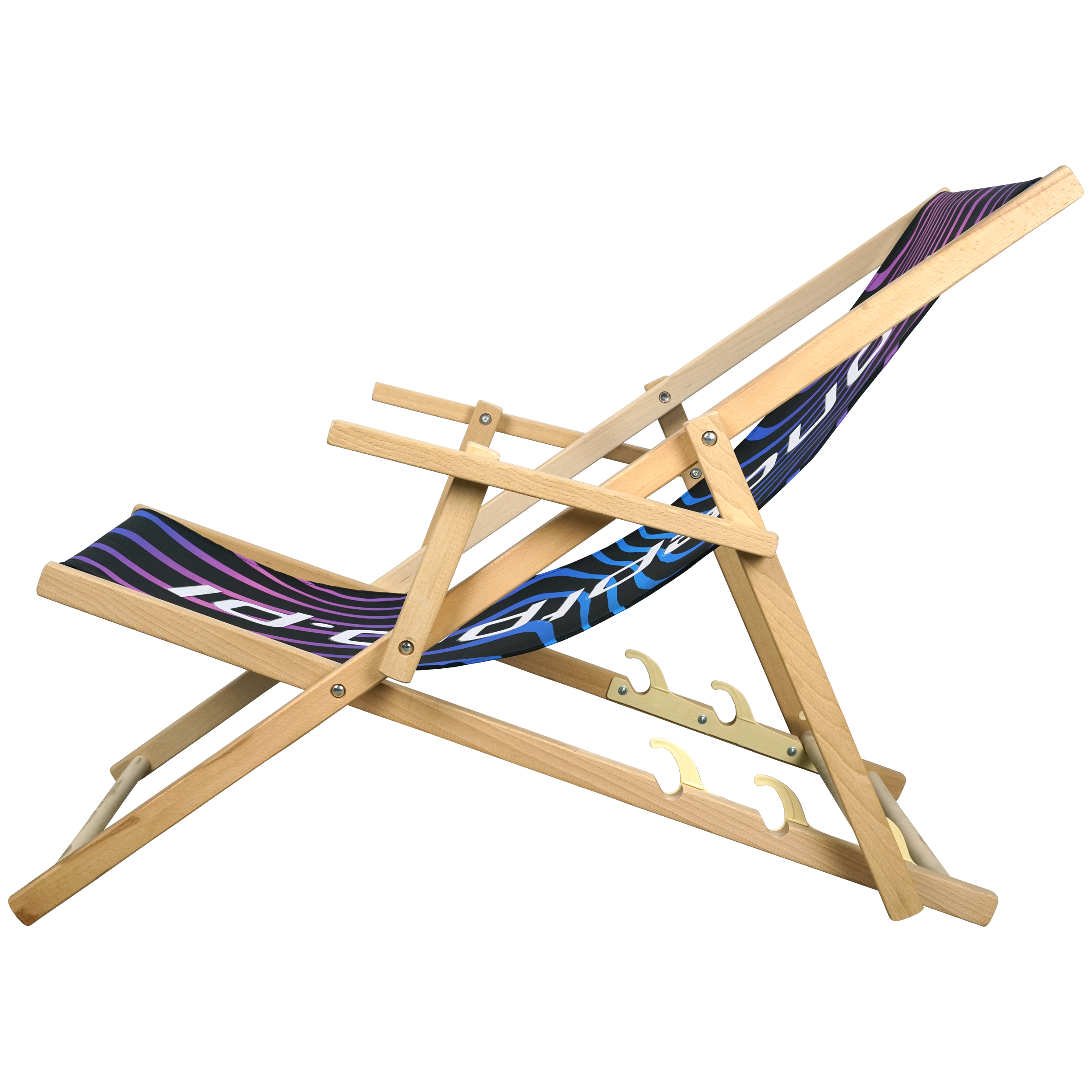 Wooden deckchair with your own imprint