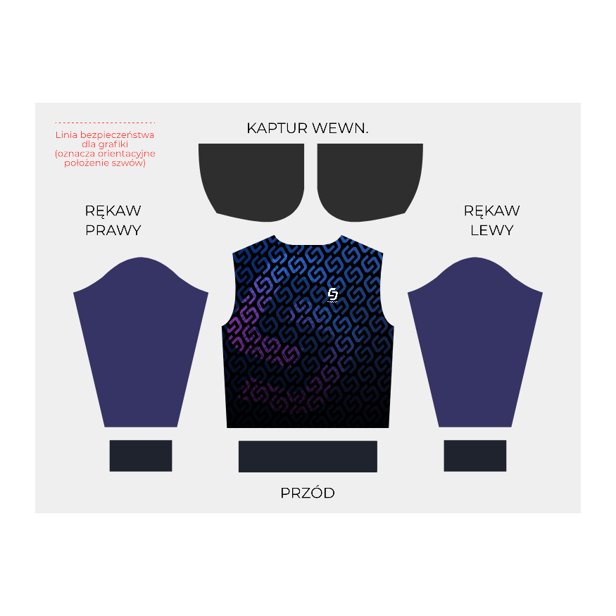 Bluza z kapturem BLKK unisex personalizowana