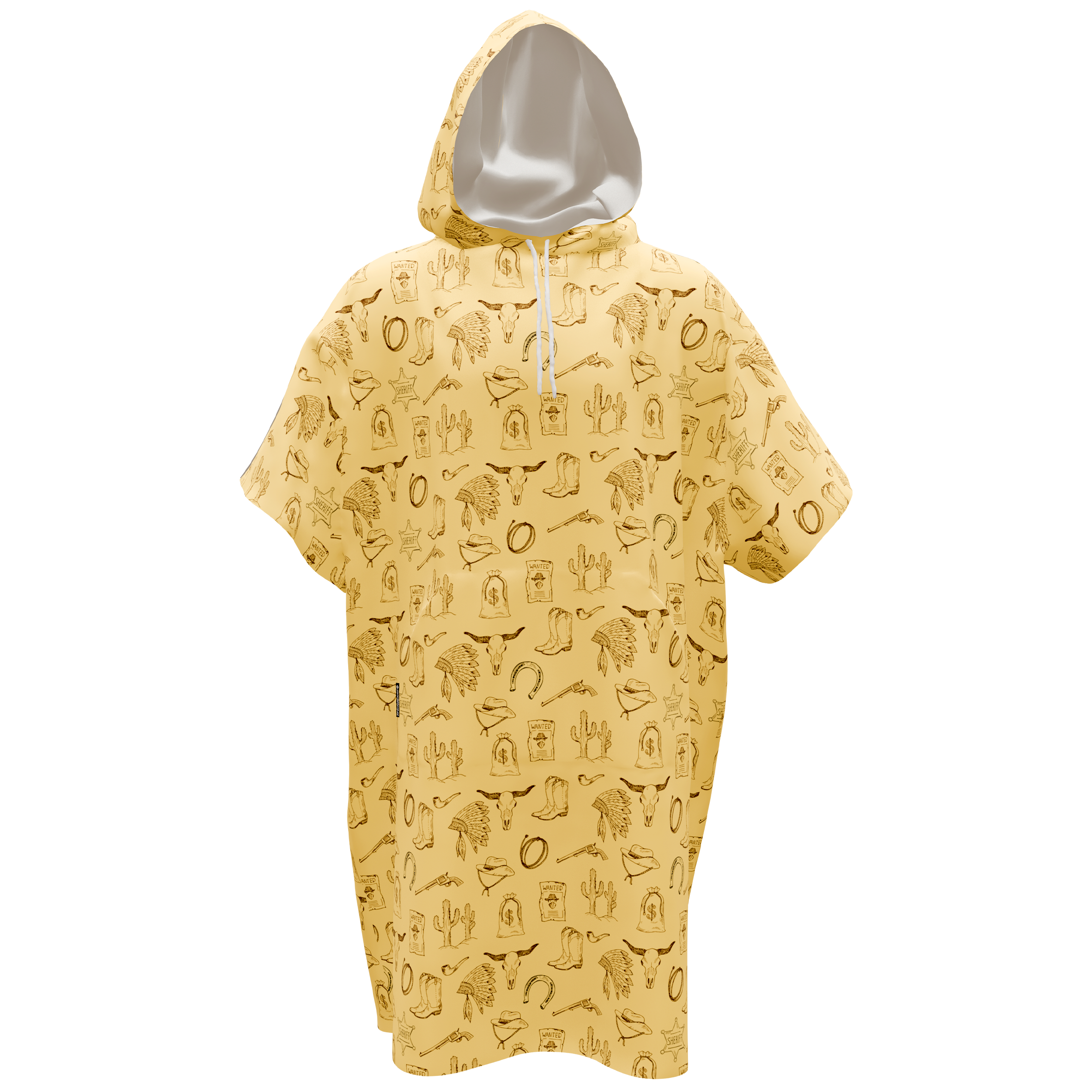 Poncho z napisem