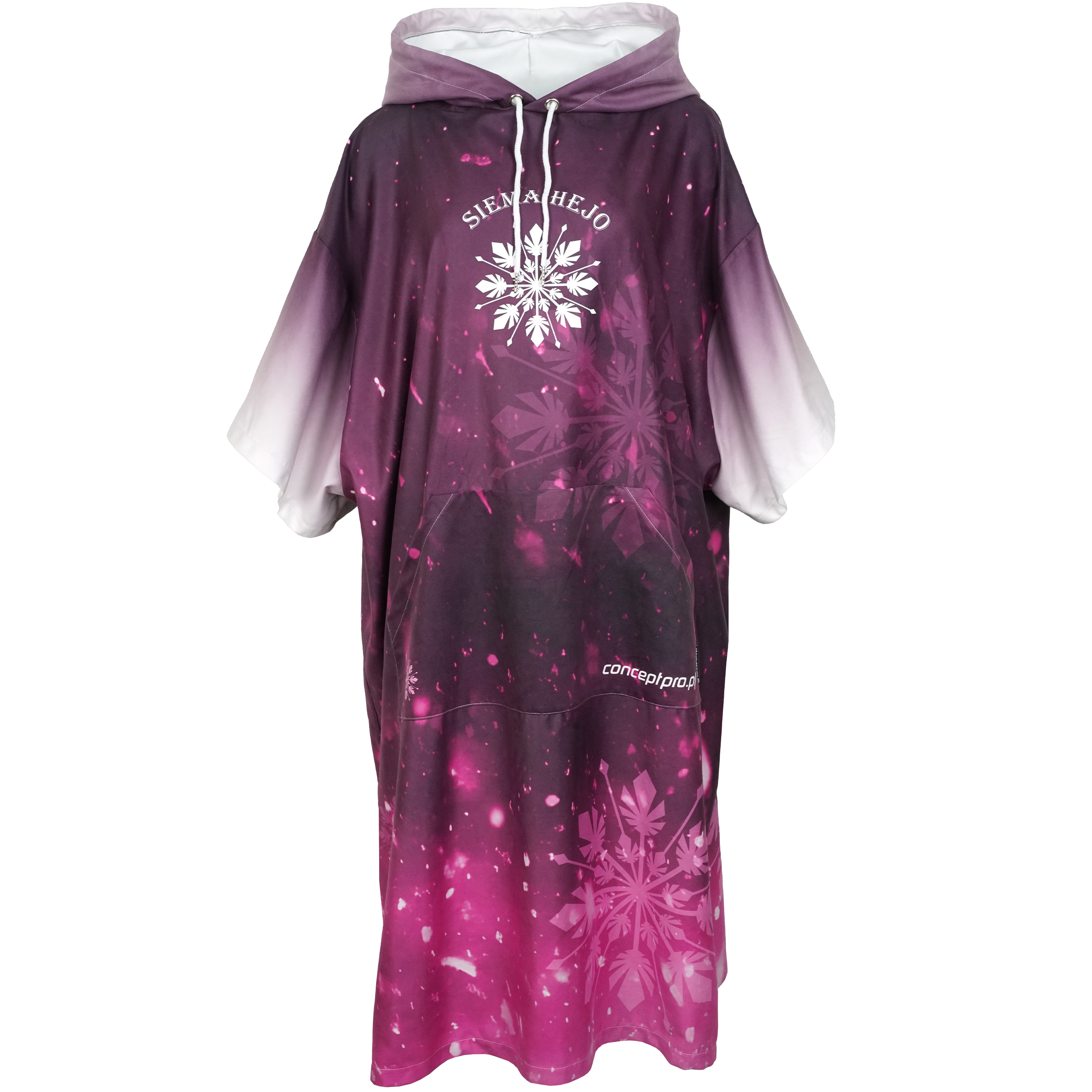 Wariacki Mors - Poncho with bag pink