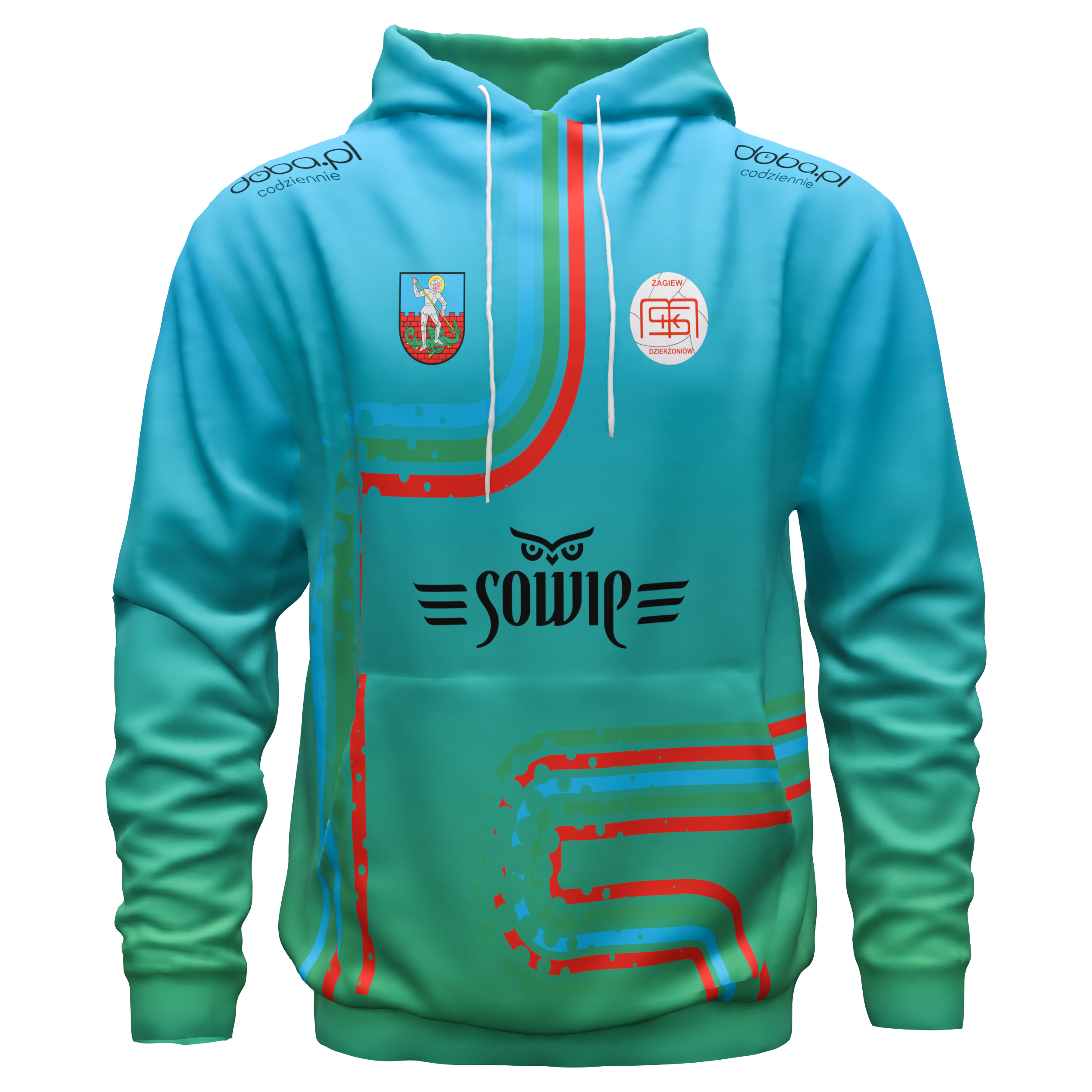 Żagiew Dzierżoniów - Bluza z kapturem BLKK FDRE280