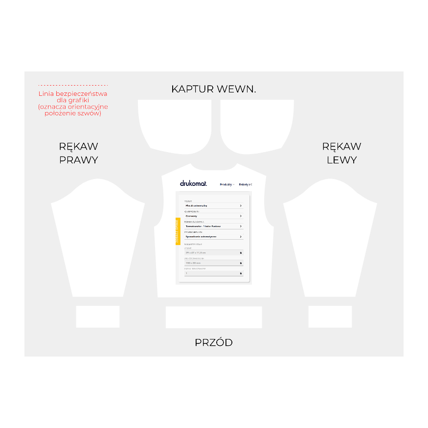 Sportowa bluza z kapturem BLKK personalizowana