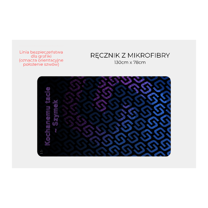 Ręcznik z microfibry personalizowany